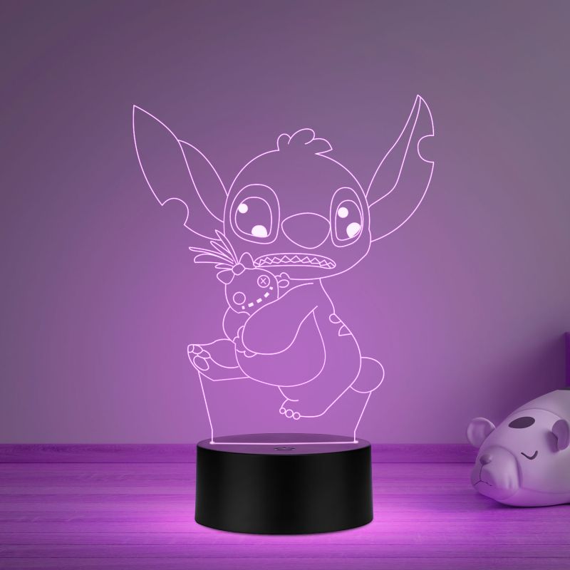 Stitch lilo452 Acrylic Night lamp with Automatic Color Changing Light Anime Home Decor Light